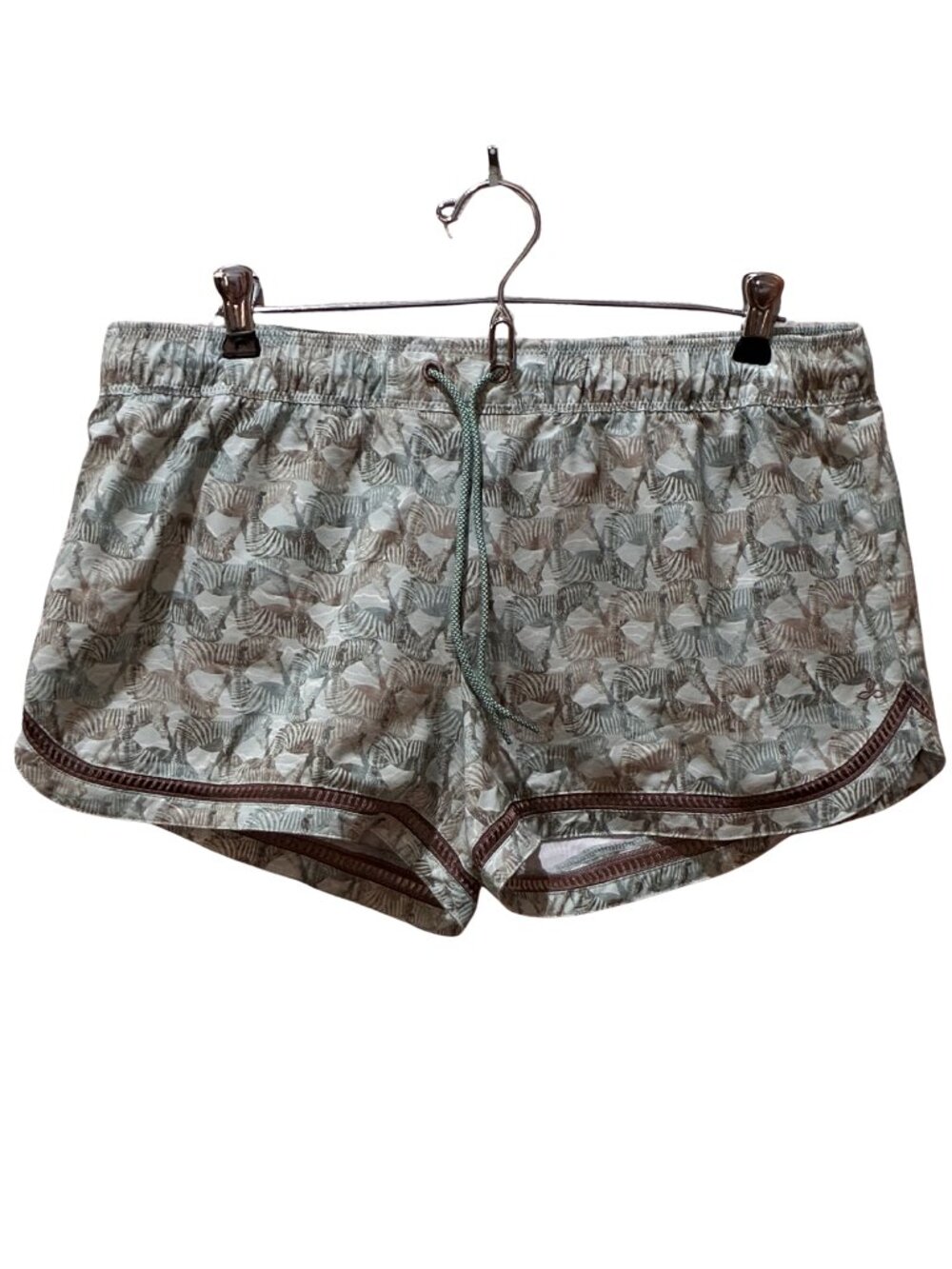 prAna Mariya Board Swim Shorts Zebra Animal Print UPF 50+ Women's Medium Beach